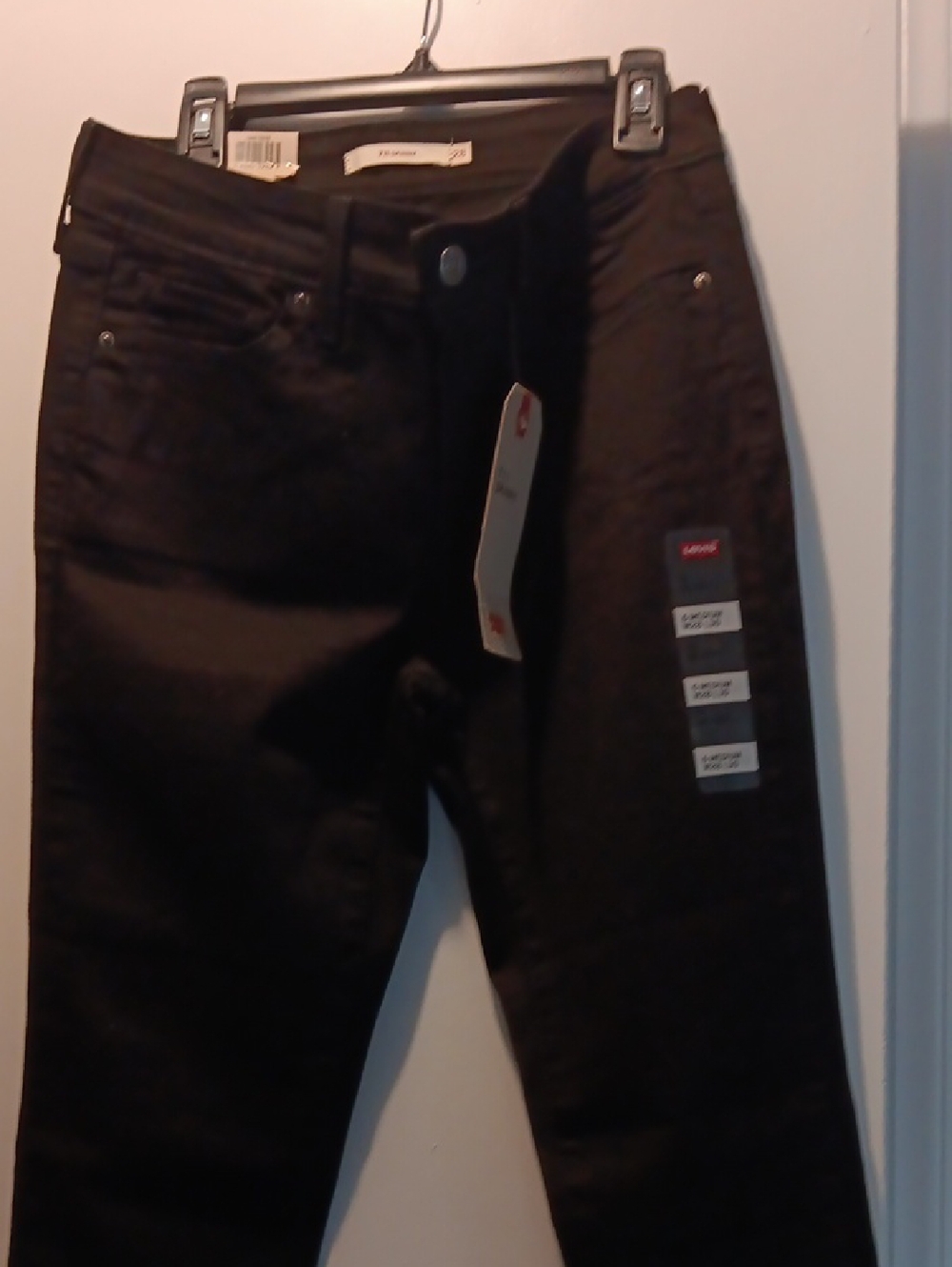 Levi's 711 Skinny Jeans in Black - Picture 3 of 5